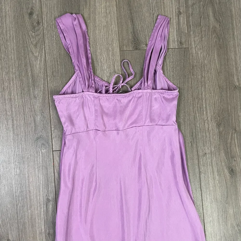 Madewell Square Neck Sleeveless Chic Party Trendy Midi Dress US Women's 2 New